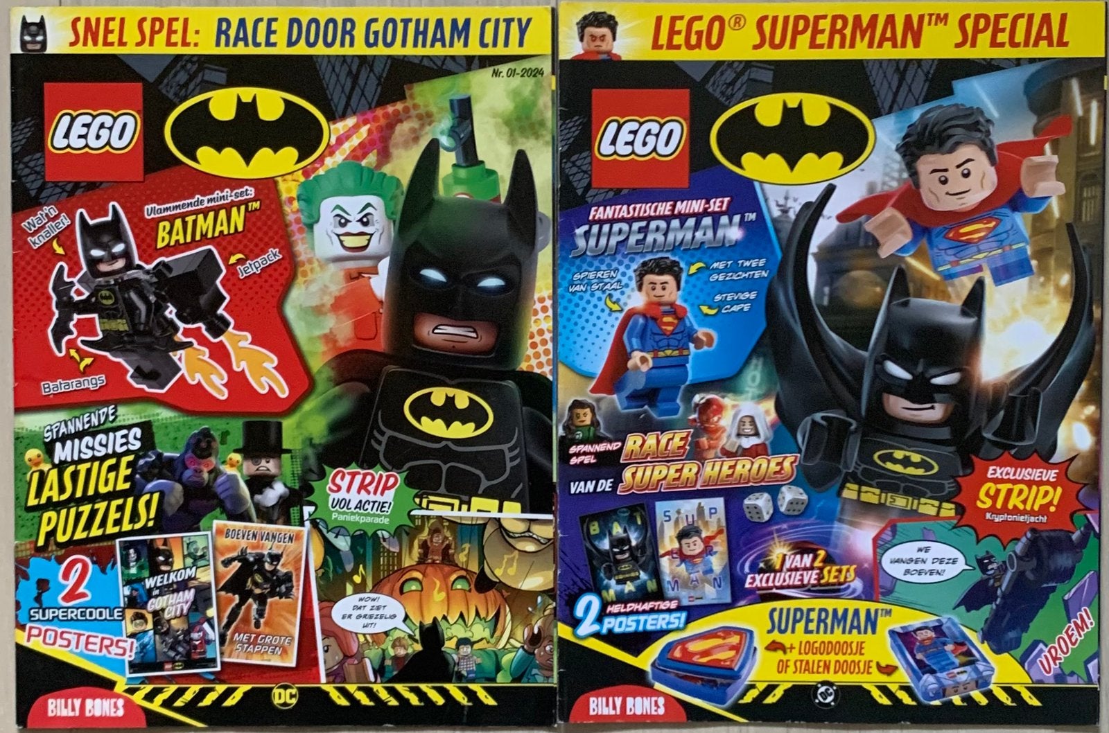 2x Lego Batman Magazine [Geen minifig, wel posters], Overige thema's, Lego, Overige typen, Ophalen of Verzenden