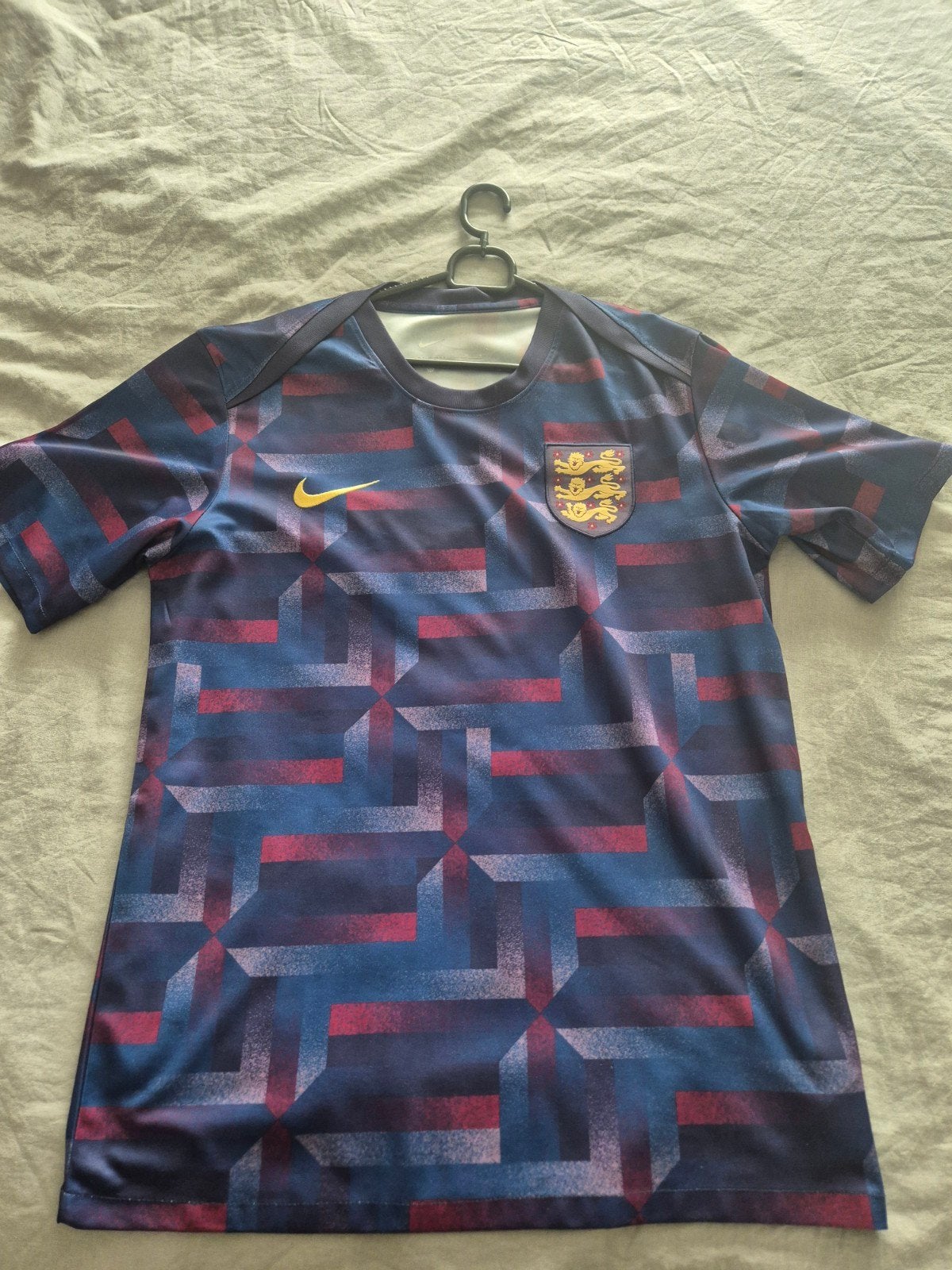 Nike Engeland Voetbalshirt - Blauw/Rood Patroon, Kleding | Heren, Nike, Ophalen of Verzenden, Zo goed als nieuw, Voetbal