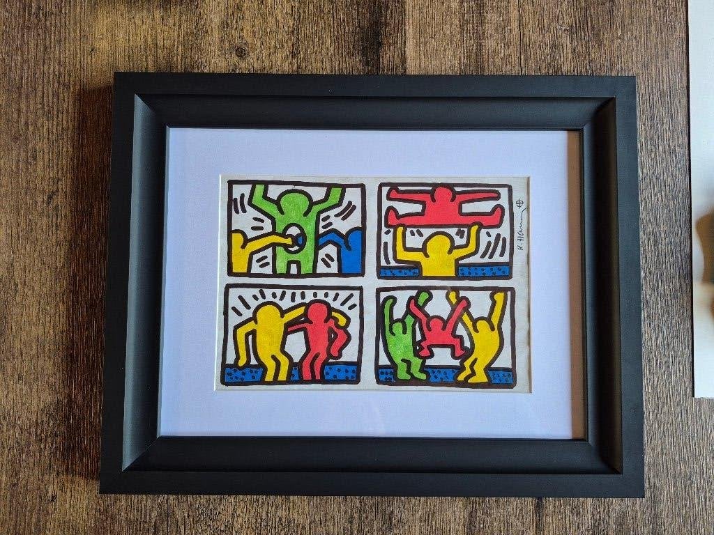 Keith Haring Met Estate Julia Gruen (stempel achterzijde), Ophalen of Verzenden