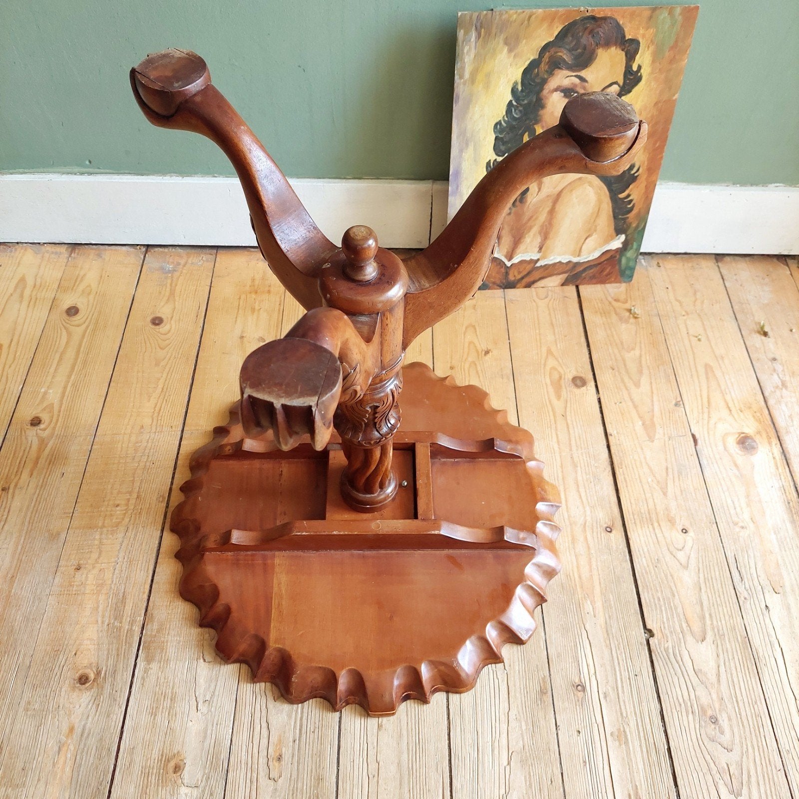Lucky Vintage antiek Engels Tilt Top tafeltje, Ophalen