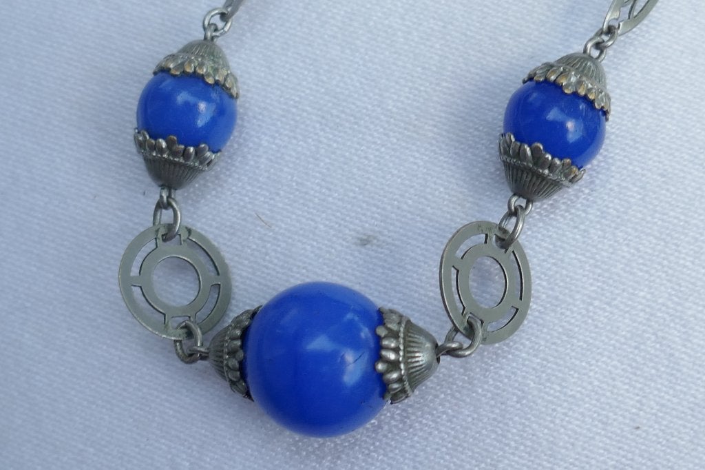Antiek zilveren Art Déco  collier, Sieraden, Tassen en Uiterlijk, Antieke sieraden, Verzenden, Overige materialen, Ketting