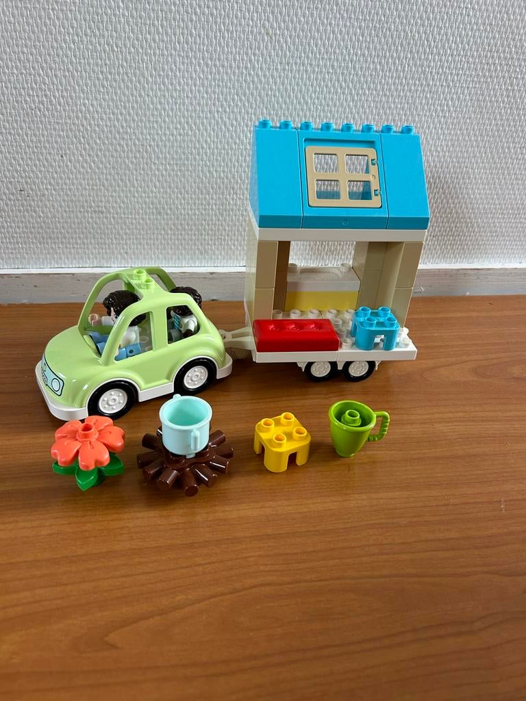 Lego Duplo familiehuis op wielen 10986, Ophalen of Verzenden, Zo goed als nieuw, Compleet, Duplo