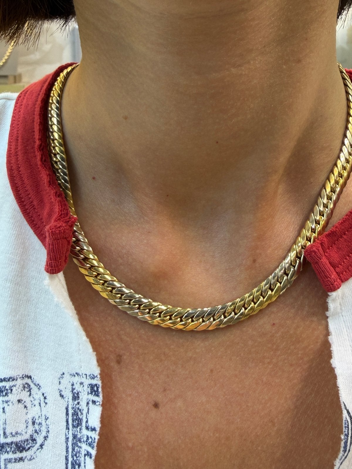 18KT Goud - 28.4 Gram - Ketting - Armband - Vrouwenset, Ophalen, Nieuw, Goud