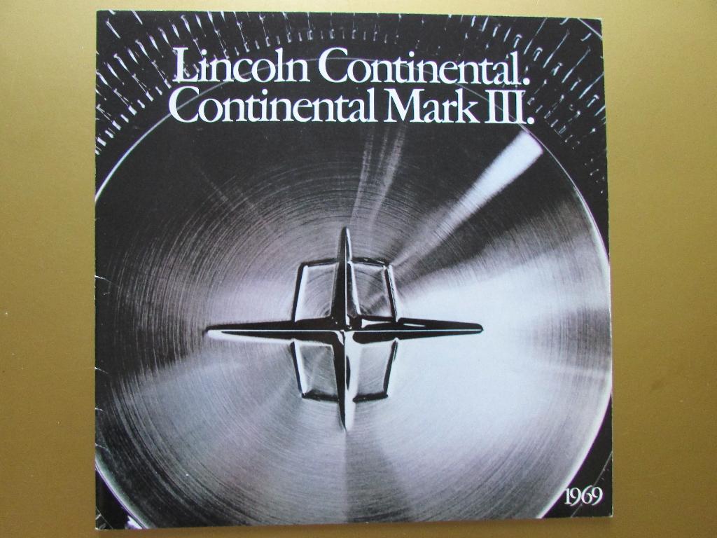 1969 Lincoln Continental en MK III prestige brochure, Engels, Boeken, Auto's | Folders en Tijdschriften, Ophalen of Verzenden