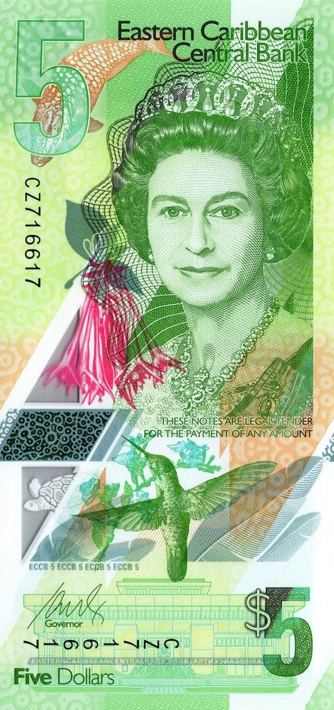 Oost-Caribische Staten bankbiljet 5 Dollars 2021 UNC, Ophalen of Verzenden, Zuid-Amerika, Los biljet