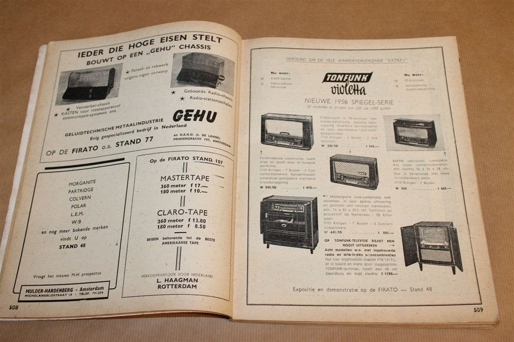 Radio Electronica — Firato 1955 — Vintage — Zeldzaam, Ophalen of Verzenden, Gelezen, Elektrotechniek