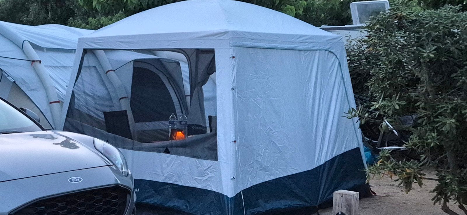 Partytent 3 x 3 met zijwanden Arpenaz Base Fresh.1 jaar oud!, Ophalen, Zo goed als nieuw, Minder dan 5 meter