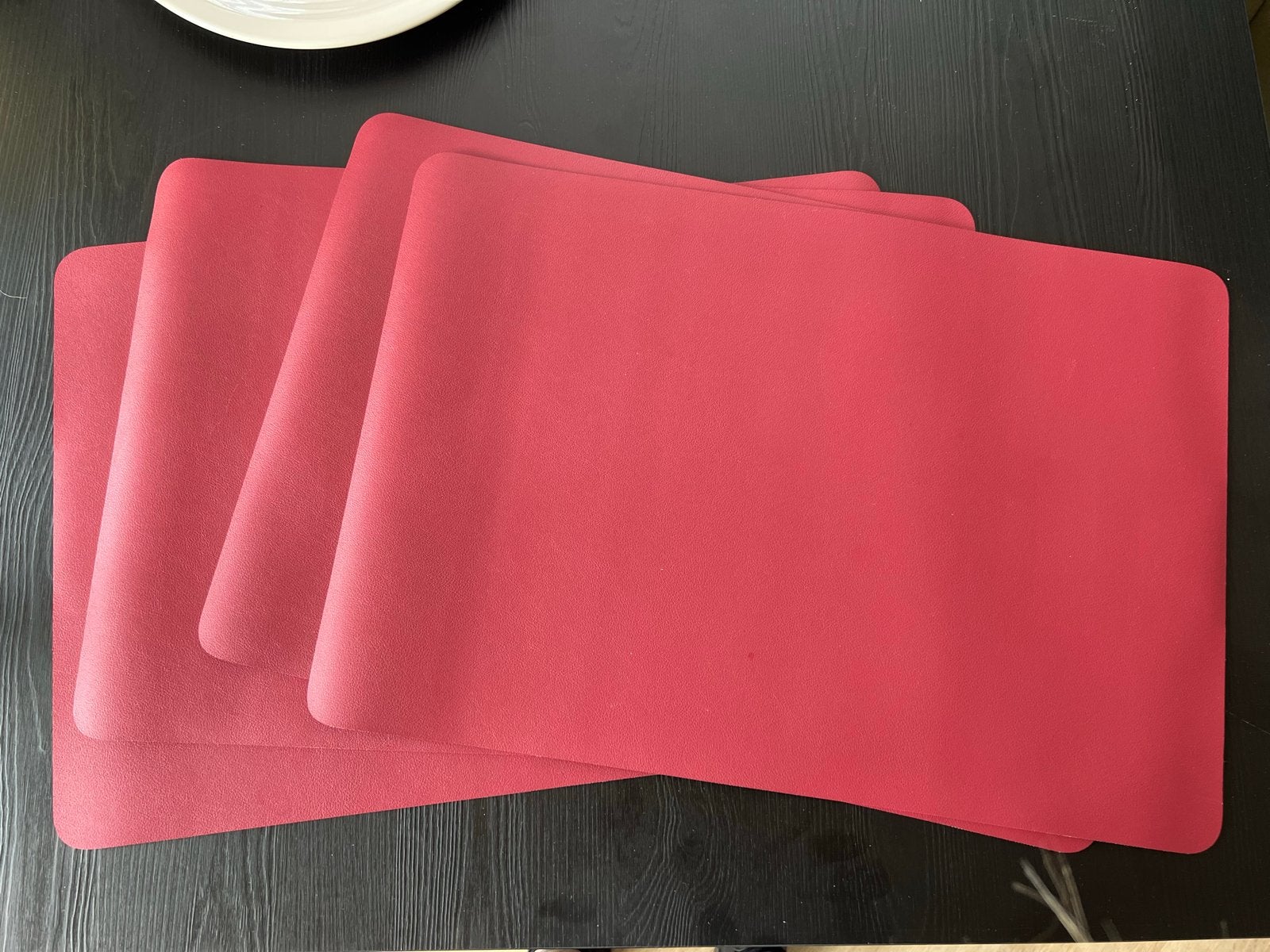 4 Bordeaux Rode Antislip Placemats, Overige typen, Kunststof, Nieuw, Ophalen of Verzenden