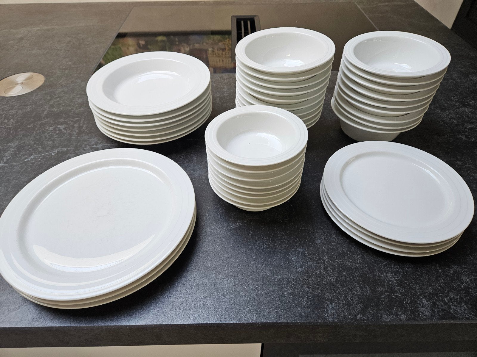 Thomas Trio Servies - Borden en Kommen (Wit), Ophalen, Gebruikt, Overige merken, Bord(en)