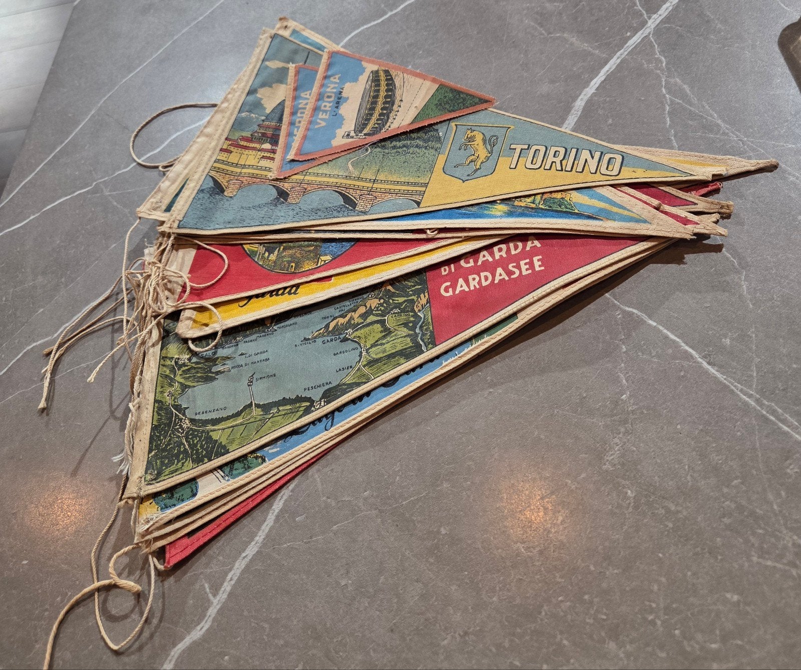 14 Vintage Vaantjes - Italiaanse Steden en Meren, Ophalen of Verzenden
