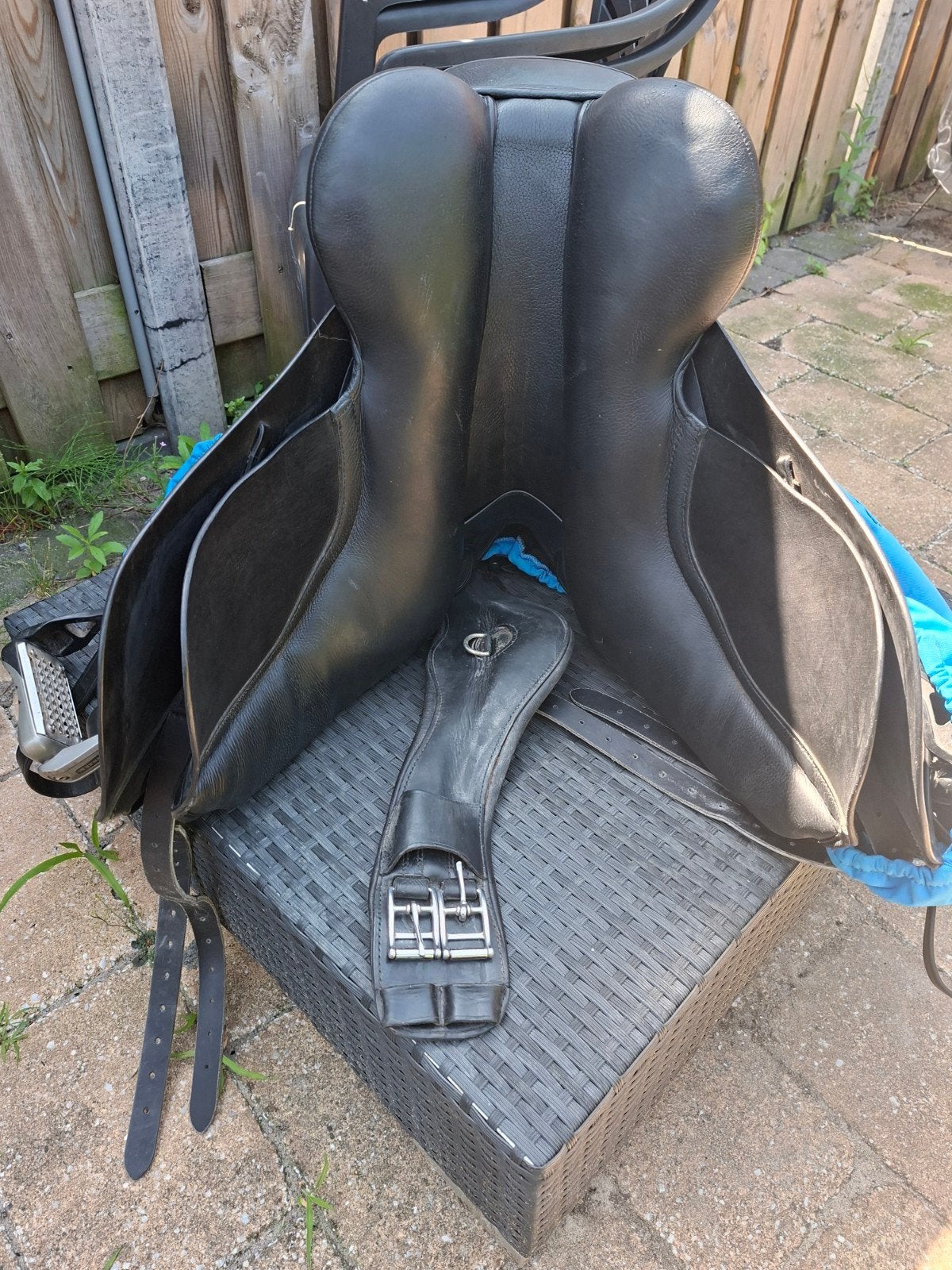 Kent en masters dressuur zadel pony zwart, Ophalen, Gebruikt, Dressuur