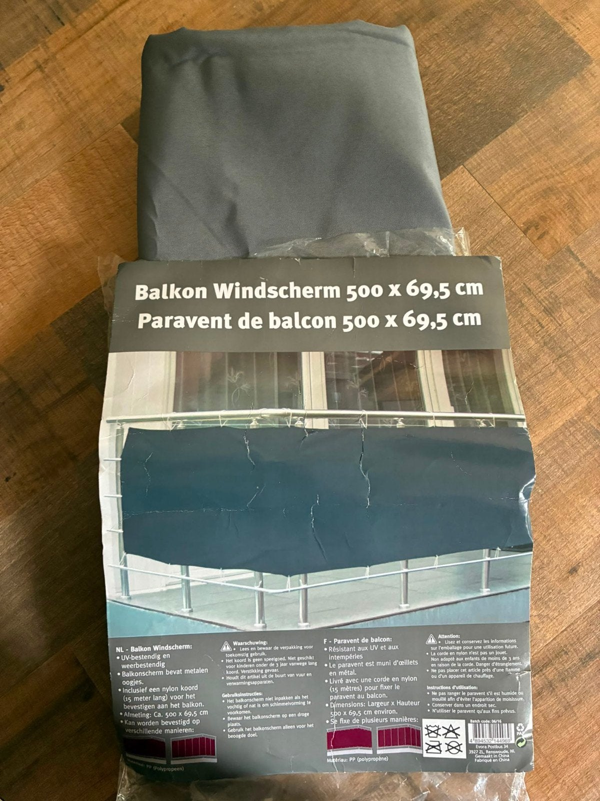 Balkon Windscherm 500 x 69,5 cm - UV-bestendig, Tuin en Terras, Ophalen
