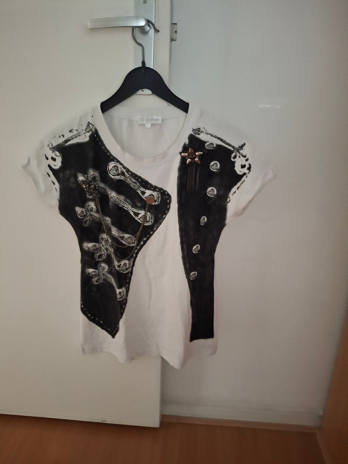 Glamorous T-shirt met unieke print, maat L, Ophalen, Wit, Maat 42/44 (L), Glamorous