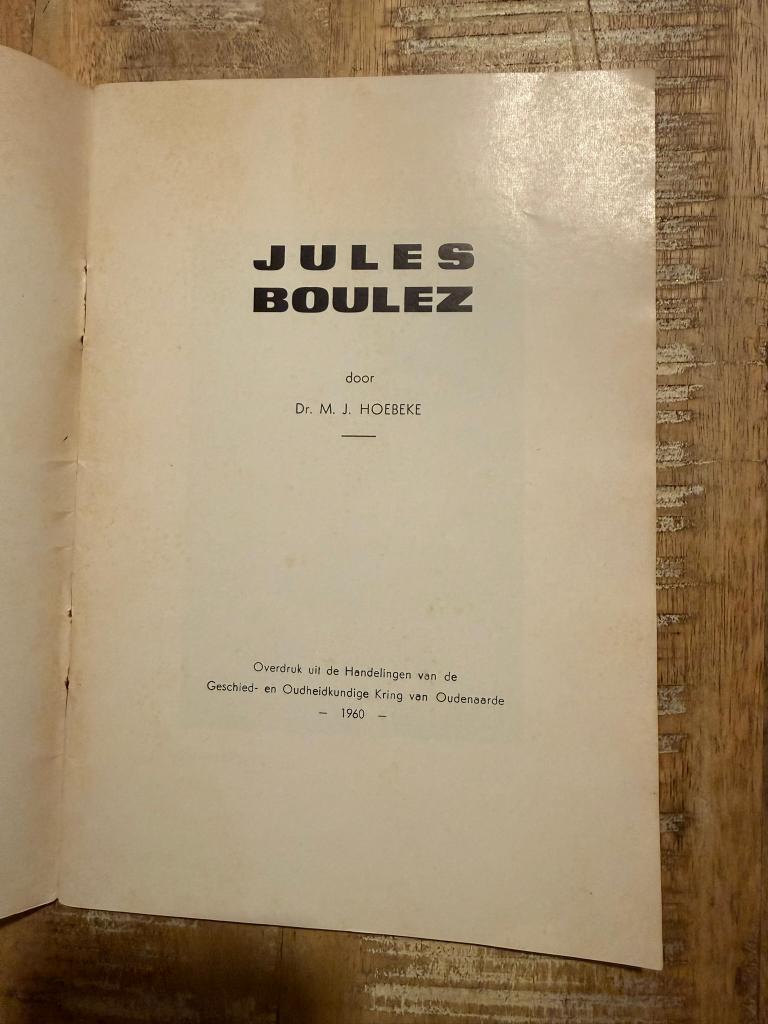 Jules Boulez - Dr. M. J. Hoebeke, Gelezen, Dr. M. J. Hoebeke, Ophalen of Verzenden, Schilder- en Tekenkunst