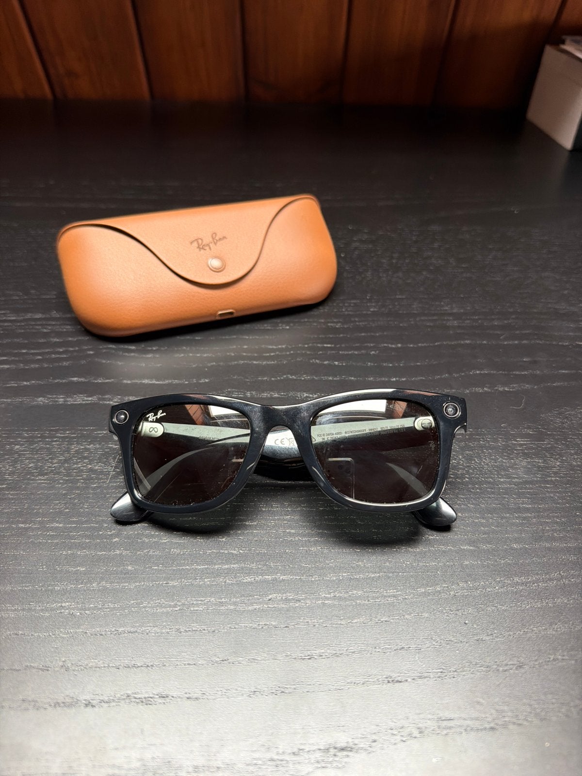Ray-Ban META Wayfarer Zonnebril - Zo goed als nieuw, Zonnebril, Zwart, Ophalen of Verzenden, Zo goed als nieuw
