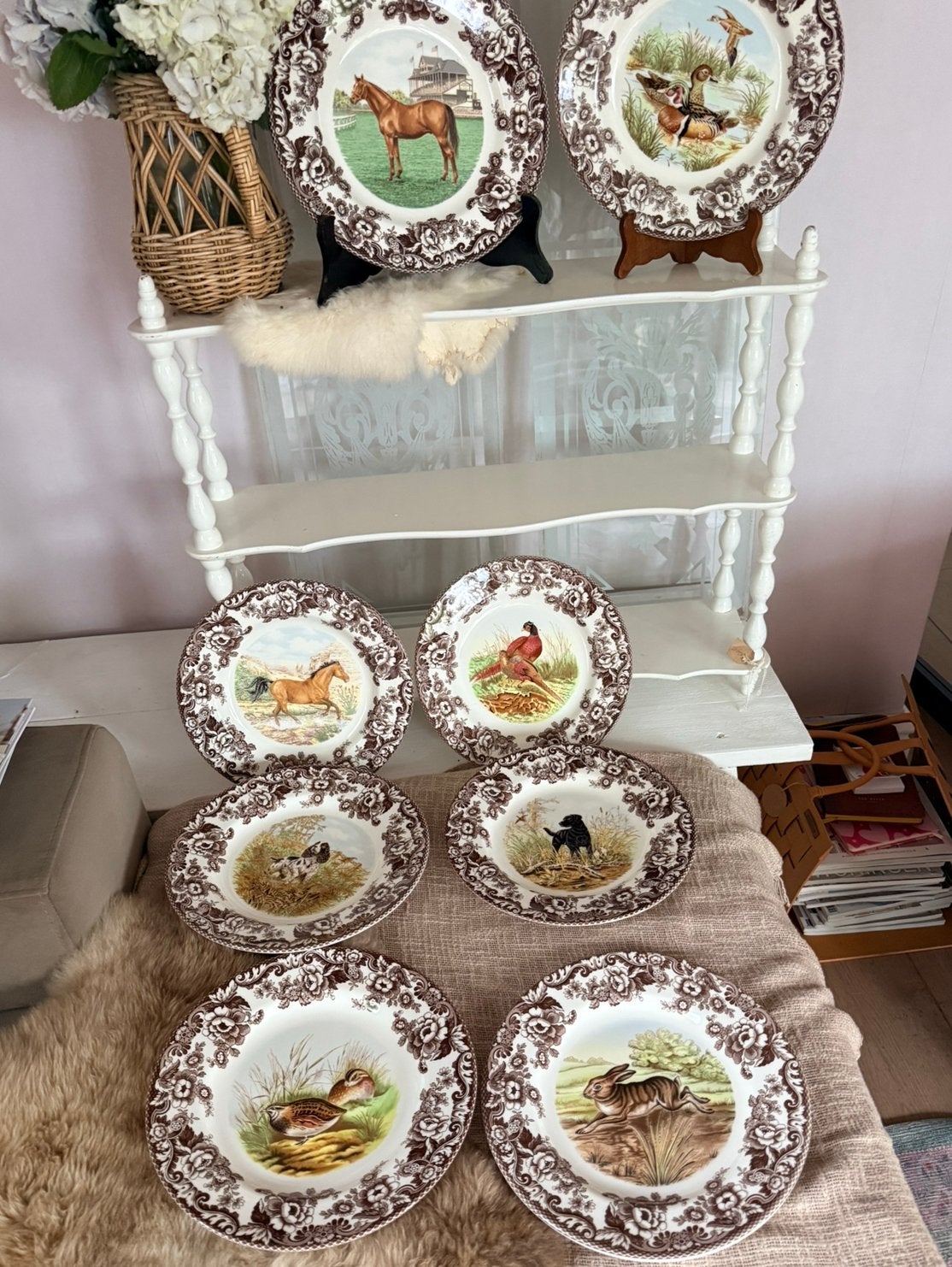 Spode Woodland 8x verschillende dinerborden 27 cm nieuw, Ophalen, Nieuw, Porselein, Bord of Schaal