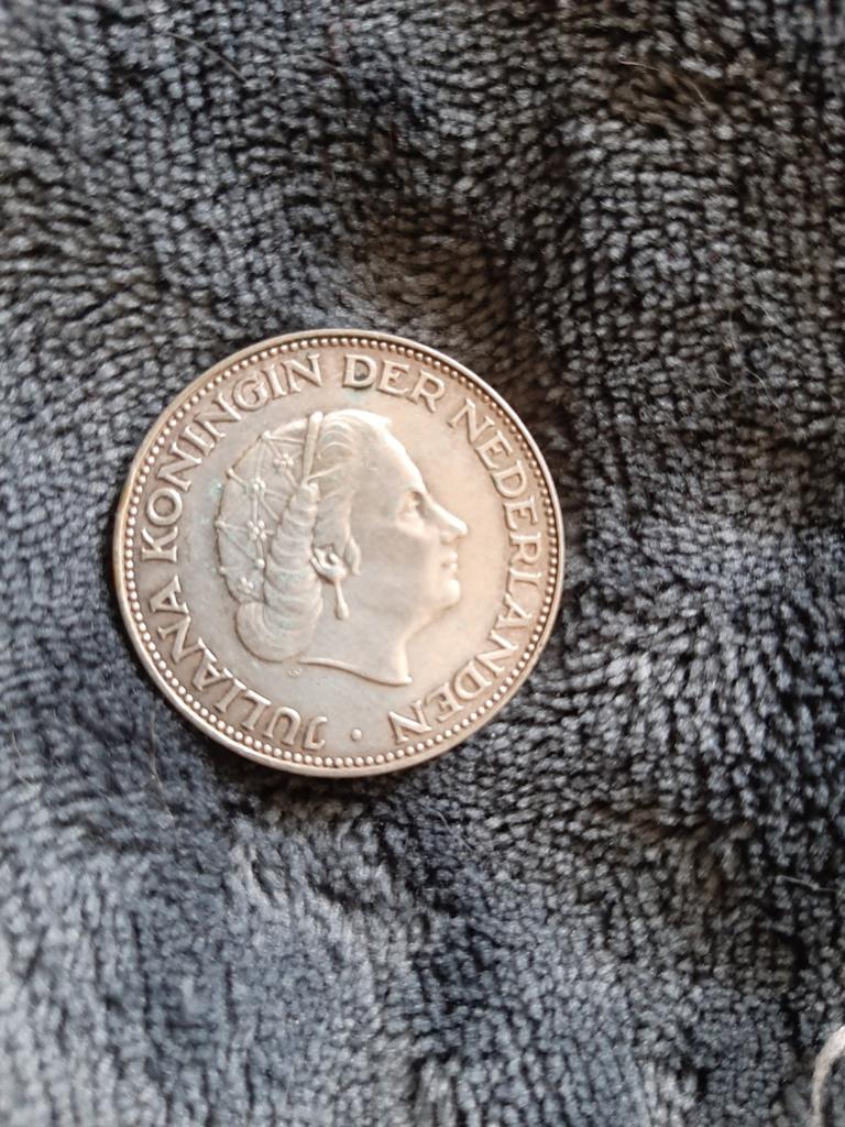 2,5 Gulden Rijksdaalder 1961 Juliana Zilver, Ophalen of Verzenden, Koningin Juliana, 2½ gulden, Zilver