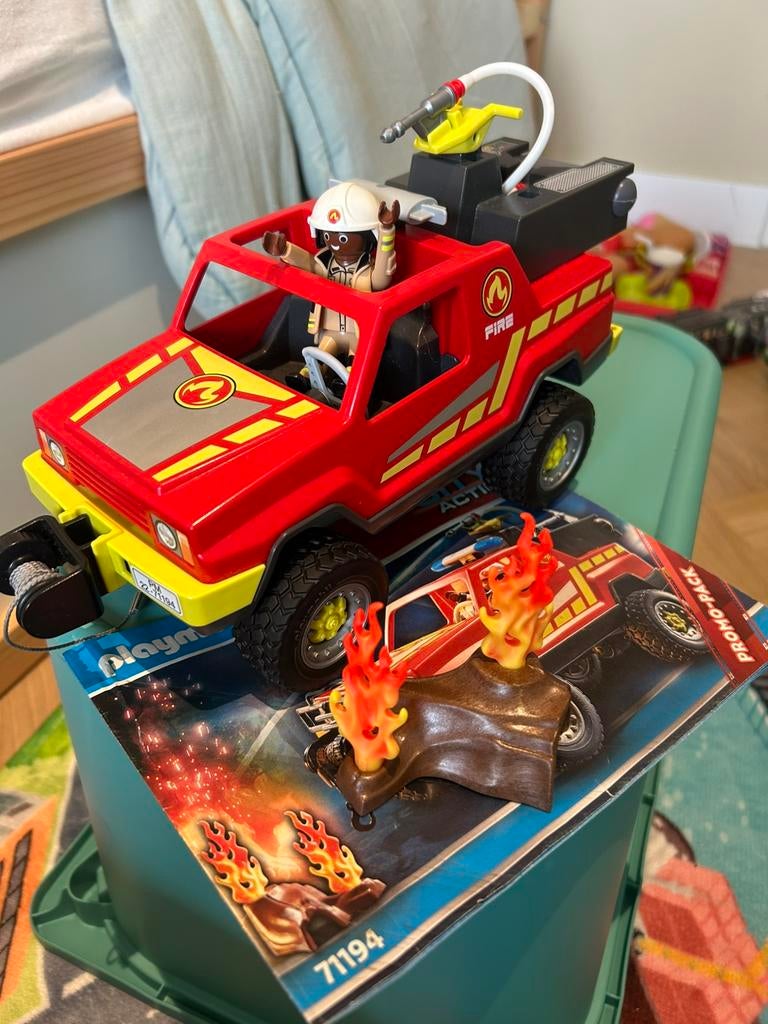Playmobil brandweerauto, Ophalen of Verzenden, Zo goed als nieuw
