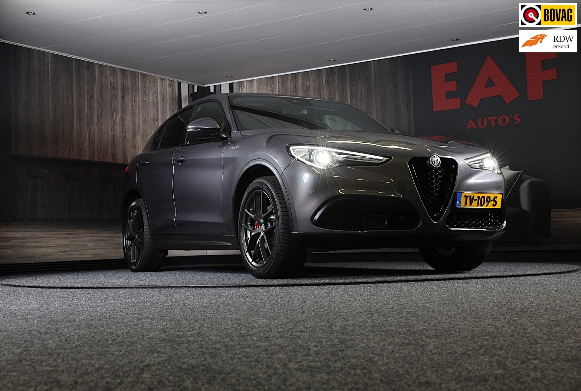 Alfa Romeo Stelvio 2.0 T AWD Veloce / Cognac Leder / Acc / L, Automaat, Euro 6, Automatische klimaatregeling, Bedrijf