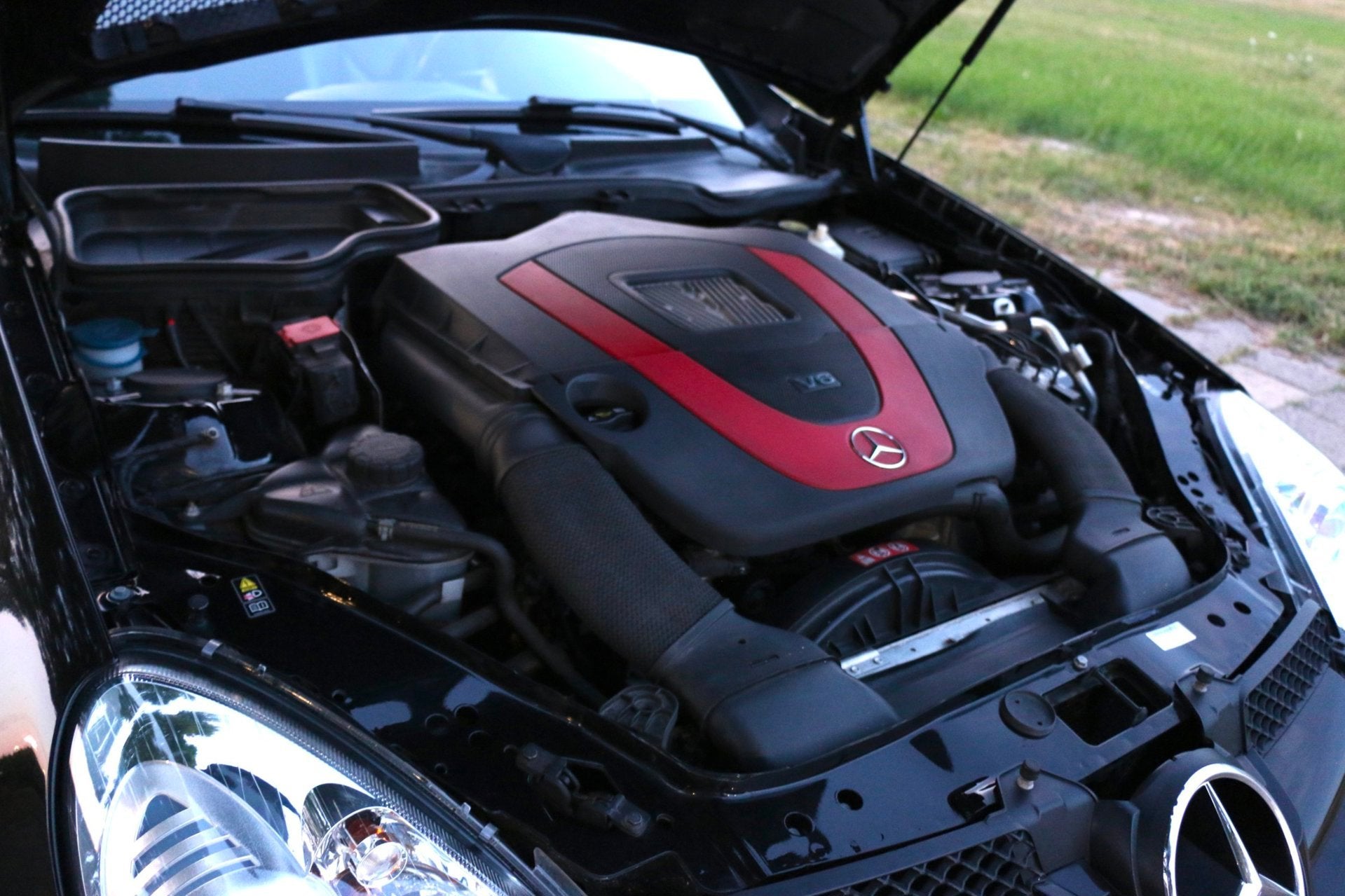 Mercedes-Benz SLK-klasse 350 3.5 V6 AMG Roadster 7G-Tronic A, Auto's, Automaat, Achterwielaandrijving, Gebruikt, Zwart