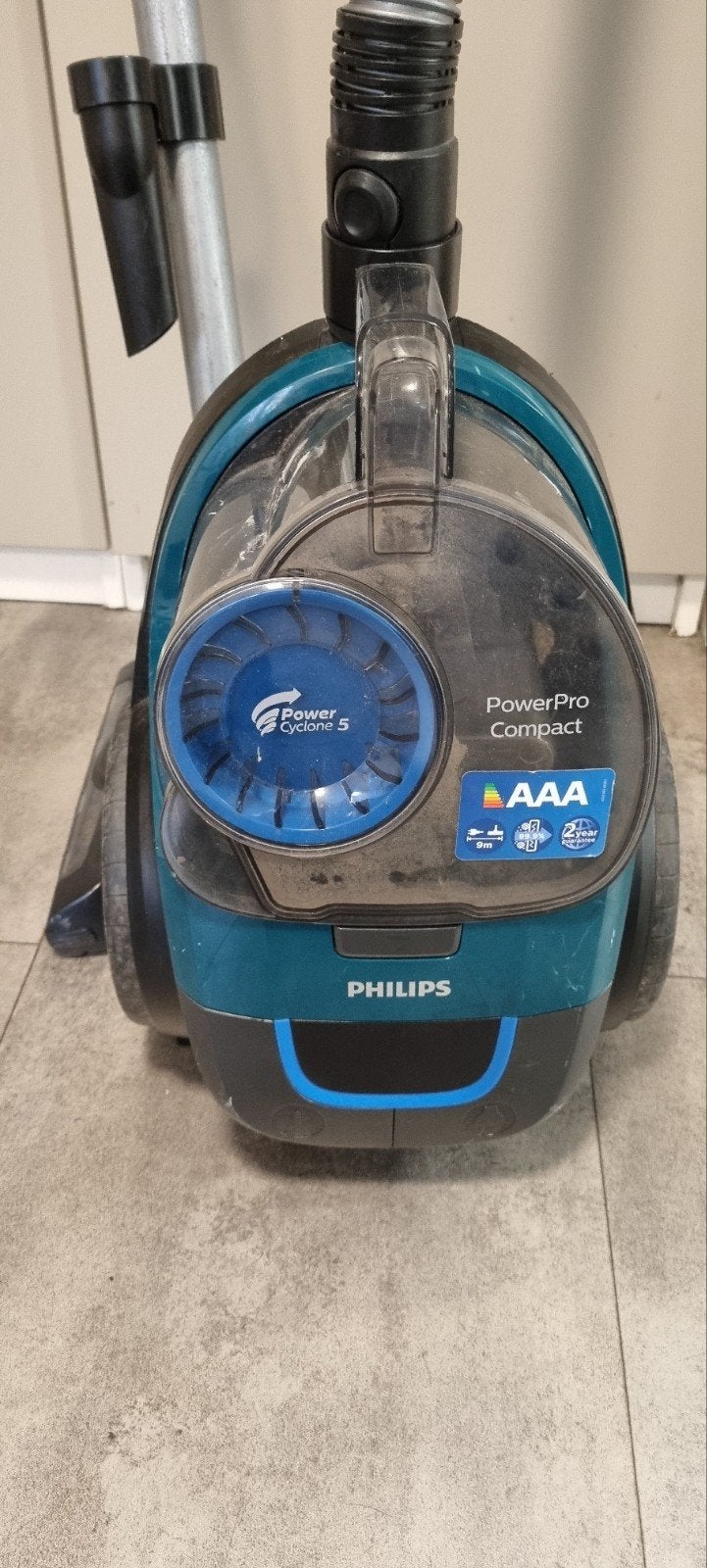 Philips PowerPro Compact FC9334/09 Stofzuiger, Witgoed en Apparatuur, Philips, Ophalen of Verzenden, Zo goed als nieuw, Sledestofzuiger