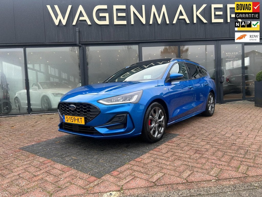 Ford Focus Wagon 1.0 EcoBoost Hybrid ST Line X ACC|NAVI|CAM, 12 maanden, Gebruikt, Blauw, Origineel Nederlands