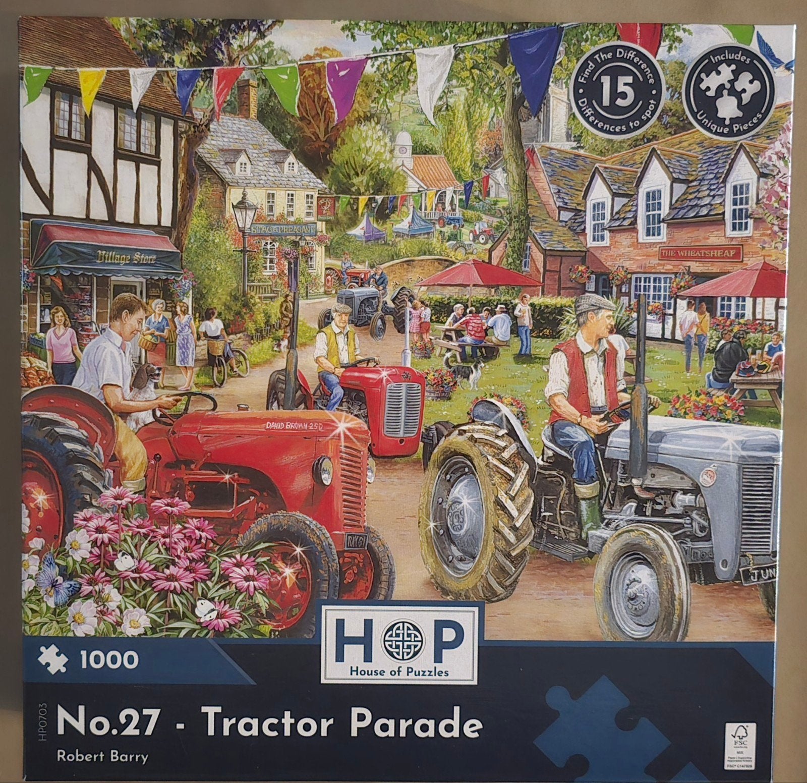 Hop puzzel Tractor parade VERKOCHT, Ophalen of Verzenden, 500 t/m 1500 stukjes, Zo goed als nieuw