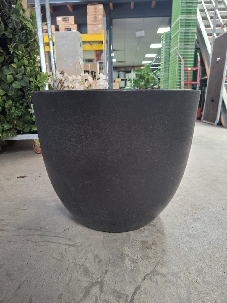 Nieuwe moderne zwarte plantenbak – Ø53,5 x H45 cm, Ophalen, Kunststof, Rond, Nieuw