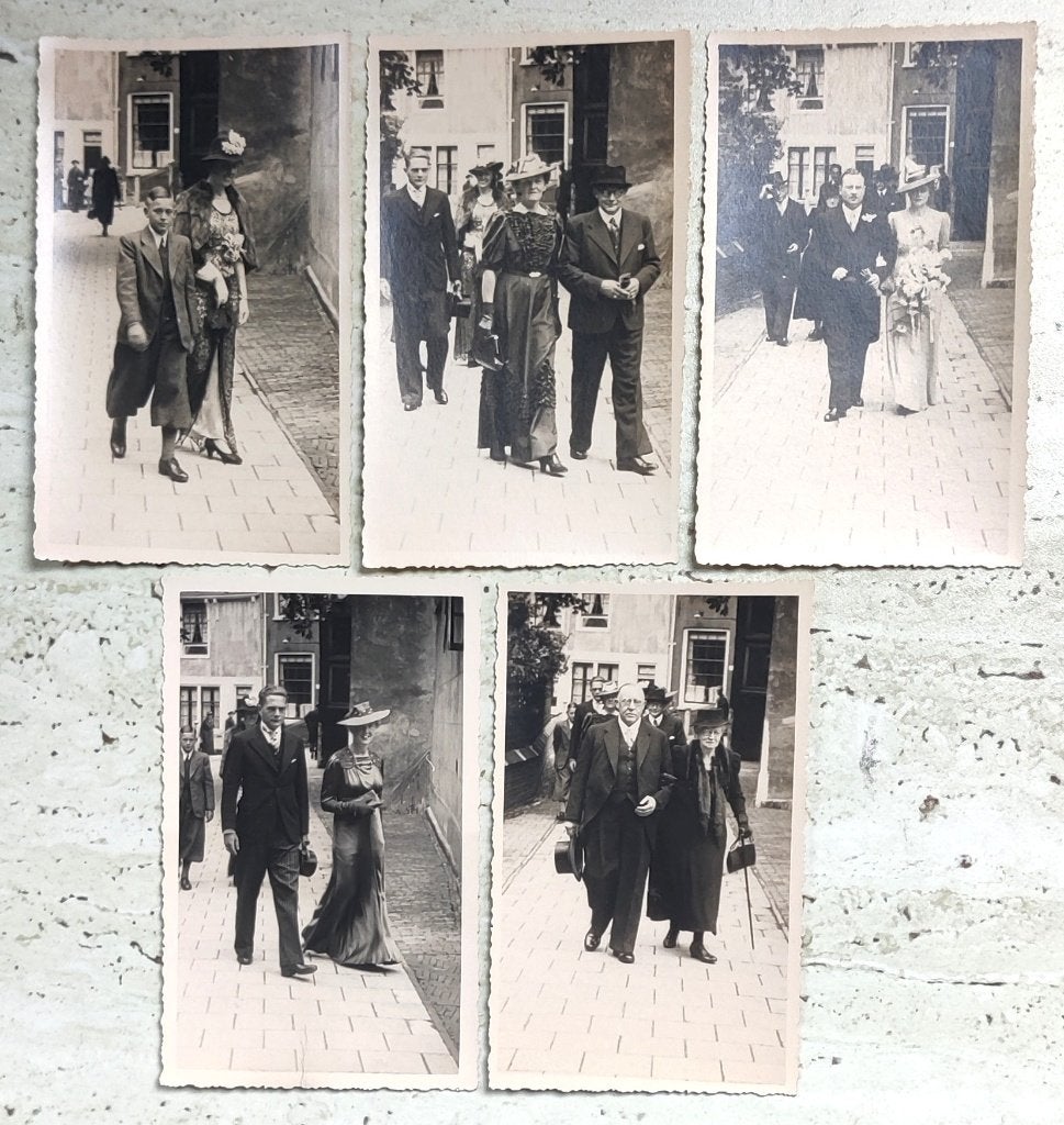5 trouw foto's fotobureau Actueel Amsterdam circa 1930, Foto, Ophalen of Verzenden, Zo goed als nieuw, Voor 1940