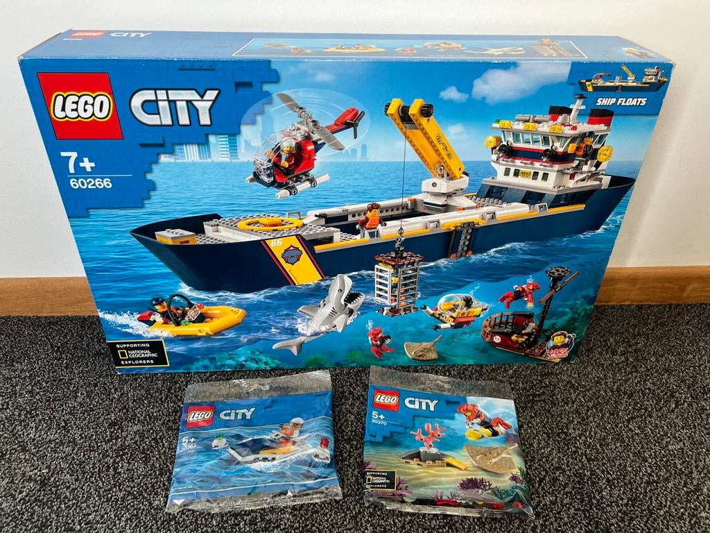 Lego Boot 60266 oceaan onderzoeksschip + polybags NIEUW, Ophalen of Verzenden, Nieuw, Complete set, Lego
