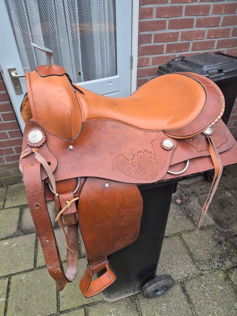 Zgan western zadel, Dieren en Toebehoren, Paarden en Pony's | Zadels, Ophalen, Zo goed als nieuw, Western