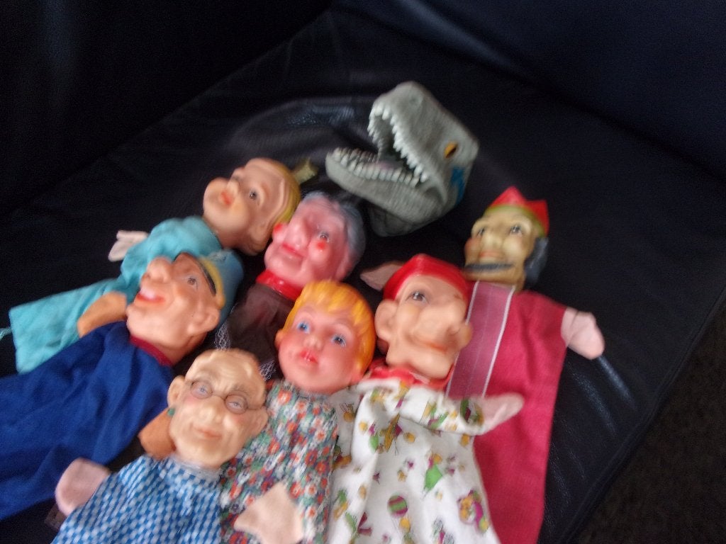 8 OUDE POPPENKASTPOPPEN (F), Antiek en Kunst, Curiosa en Brocante, Ophalen of Verzenden