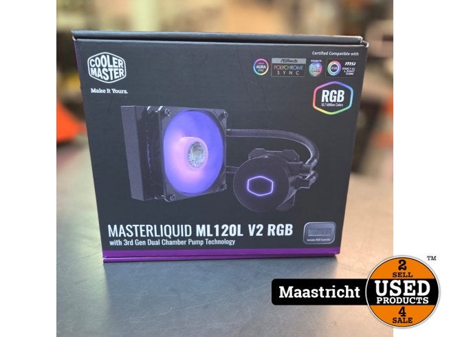 Cooler Master MasterLiquid ML120L V2 RGB, Coolermaster, Zo goed als nieuw, Support@coolermaster.com, Cooler Master Europe B.V.
Lodewijkstraat 1b
5652 AC Eindhoven