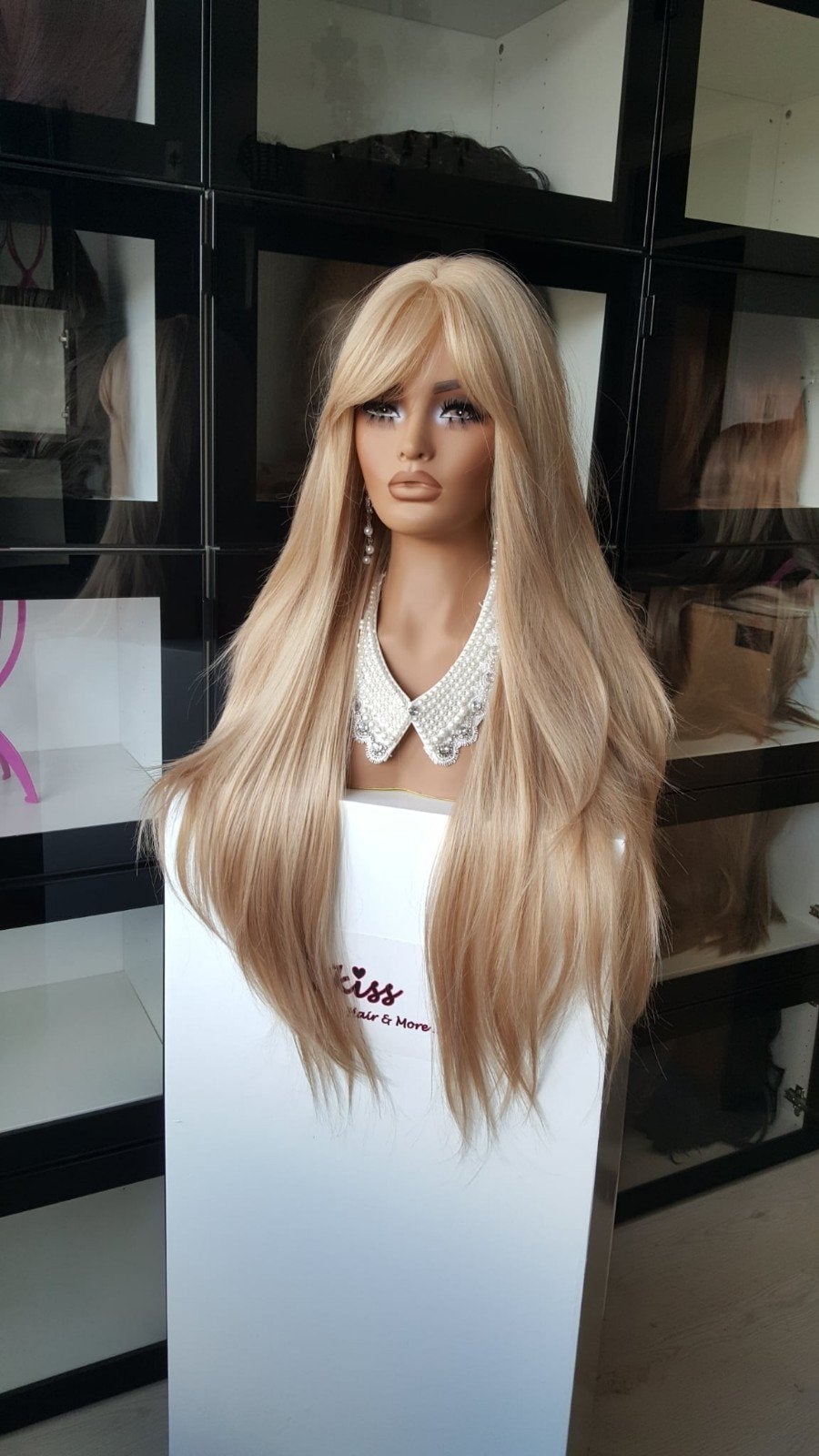 Pruik Pony/Lok: Gemixt Blond - Stijl - Lang, Sieraden, Tassen en Uiterlijk, Uiterlijk | Haarverzorging, Ophalen of Verzenden, Nieuw