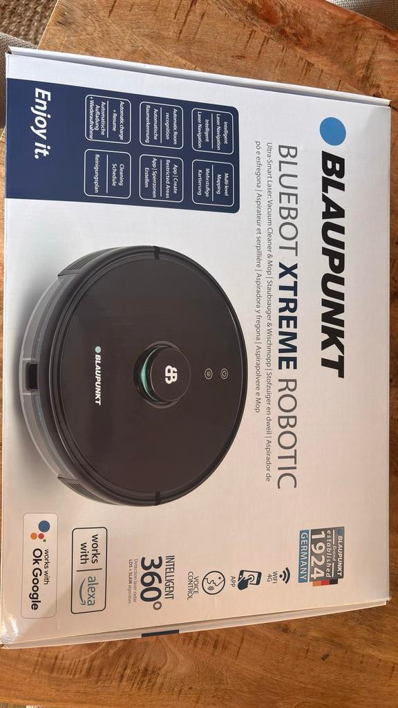 Blaupunkt Robotstofzuiger - Slimme Reiniging voor Thuis, Ophalen of Verzenden, Zo goed als nieuw, Robotstofzuiger, Minder dan 1200 watt