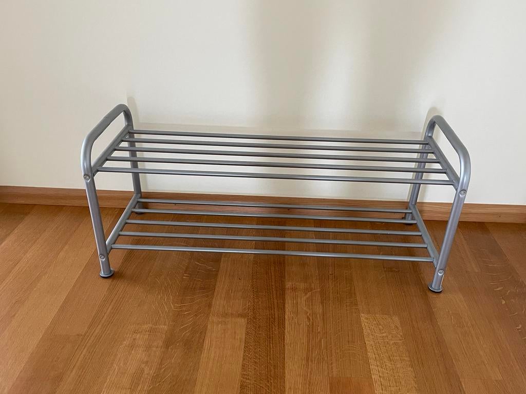 IKEA Logga schoenenrek - Grijs metaal, Ophalen, Gebruikt