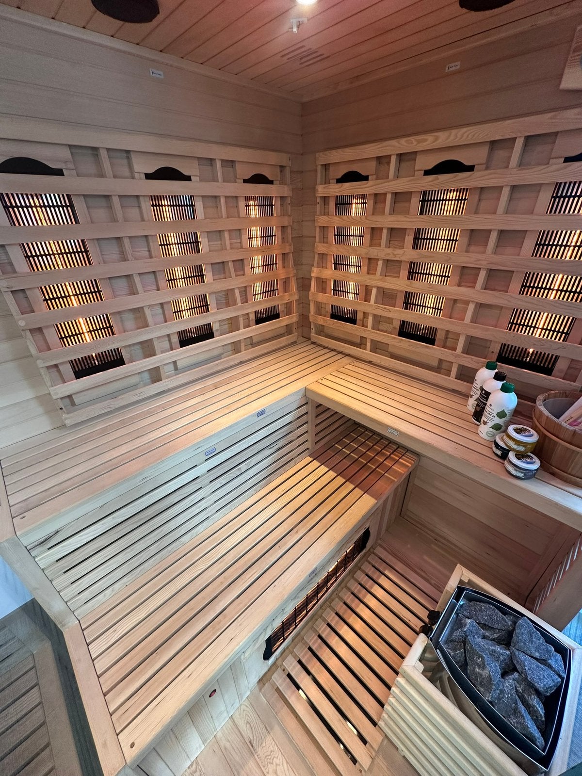 Combi Sauna | Infrarood + Finse Kachel | Showmodel OP = OP, Info@inner-stillness.nl, Fins of Traditioneel, 7665VB, Complete sauna