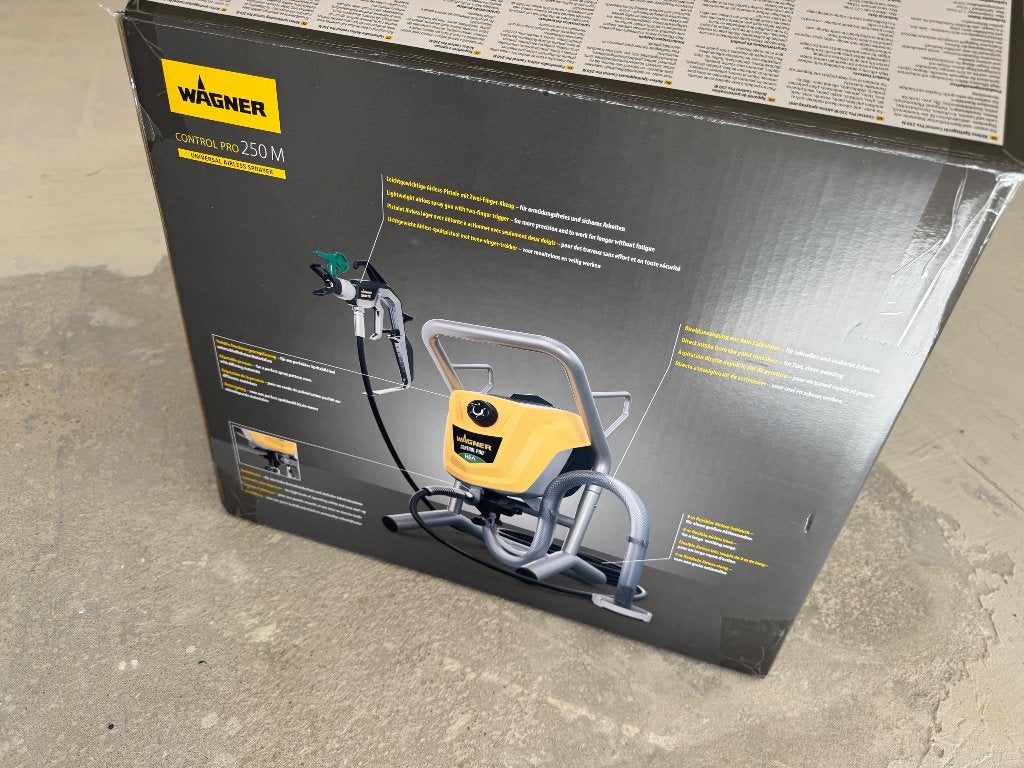 Gloednieuwe Wagner Control Pro 250 M + bon & garantie!, Ophalen of Verzenden, Nieuw, Verfspuit of Verfpomp