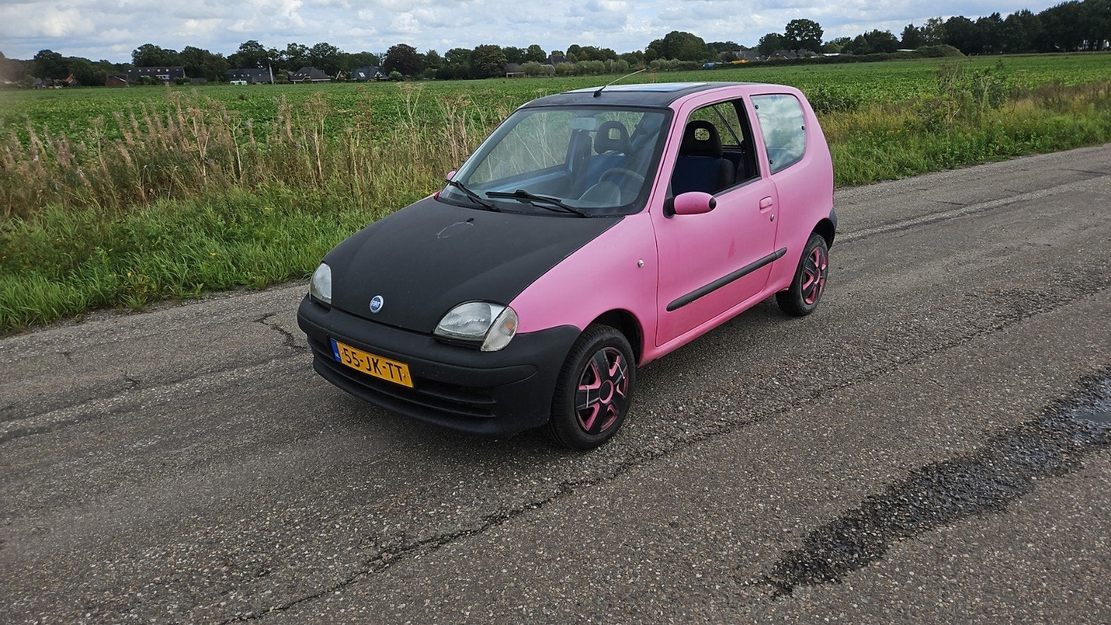 Fiat Seicento 1.1 2002, Voorwielaandrijving, 4 cilinders, Blauw, Origineel Nederlands