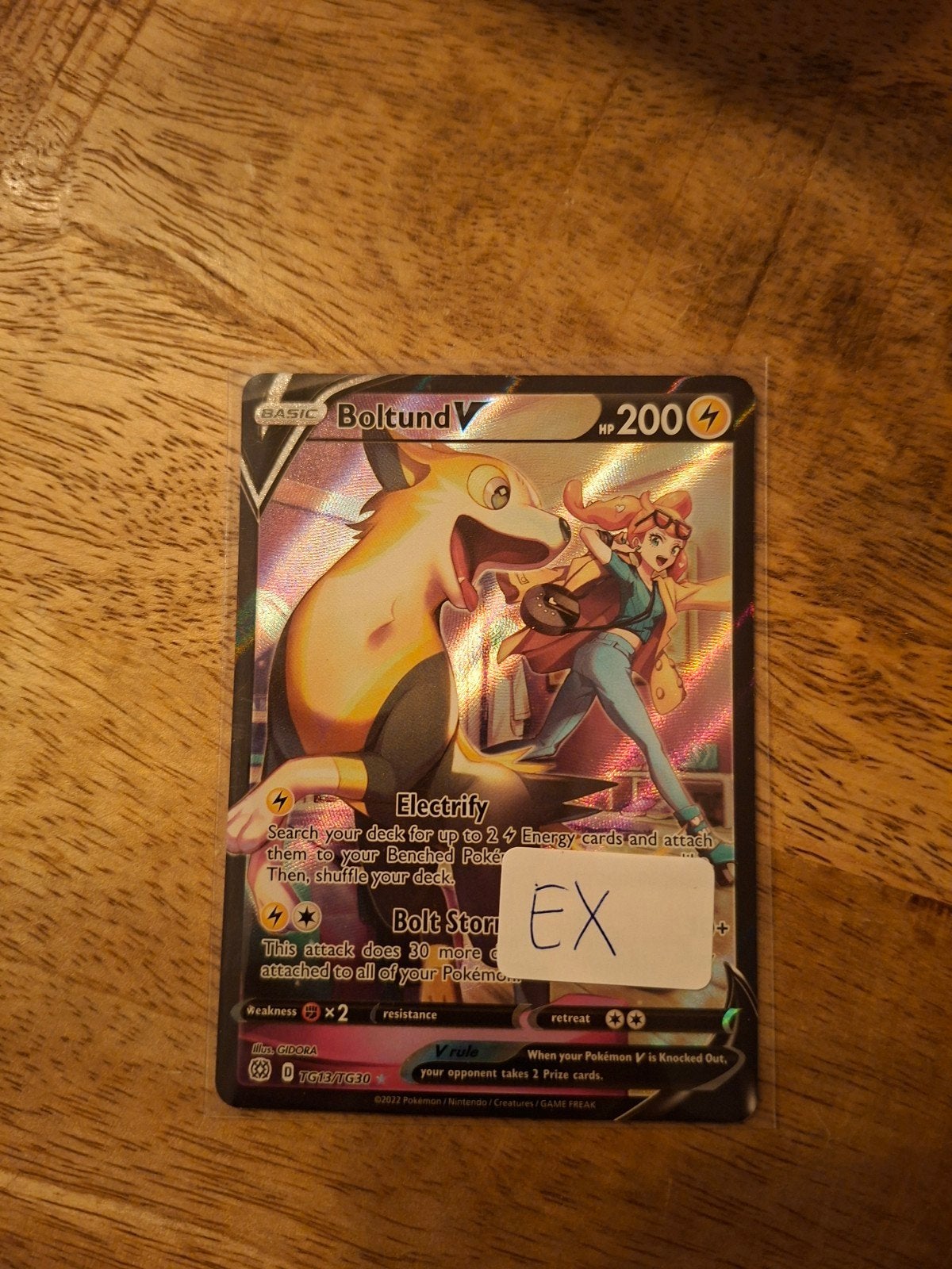 Pokémon Kaart Boltund V - EX Conditie, Ophalen of Verzenden, Zo goed als nieuw, Losse kaart