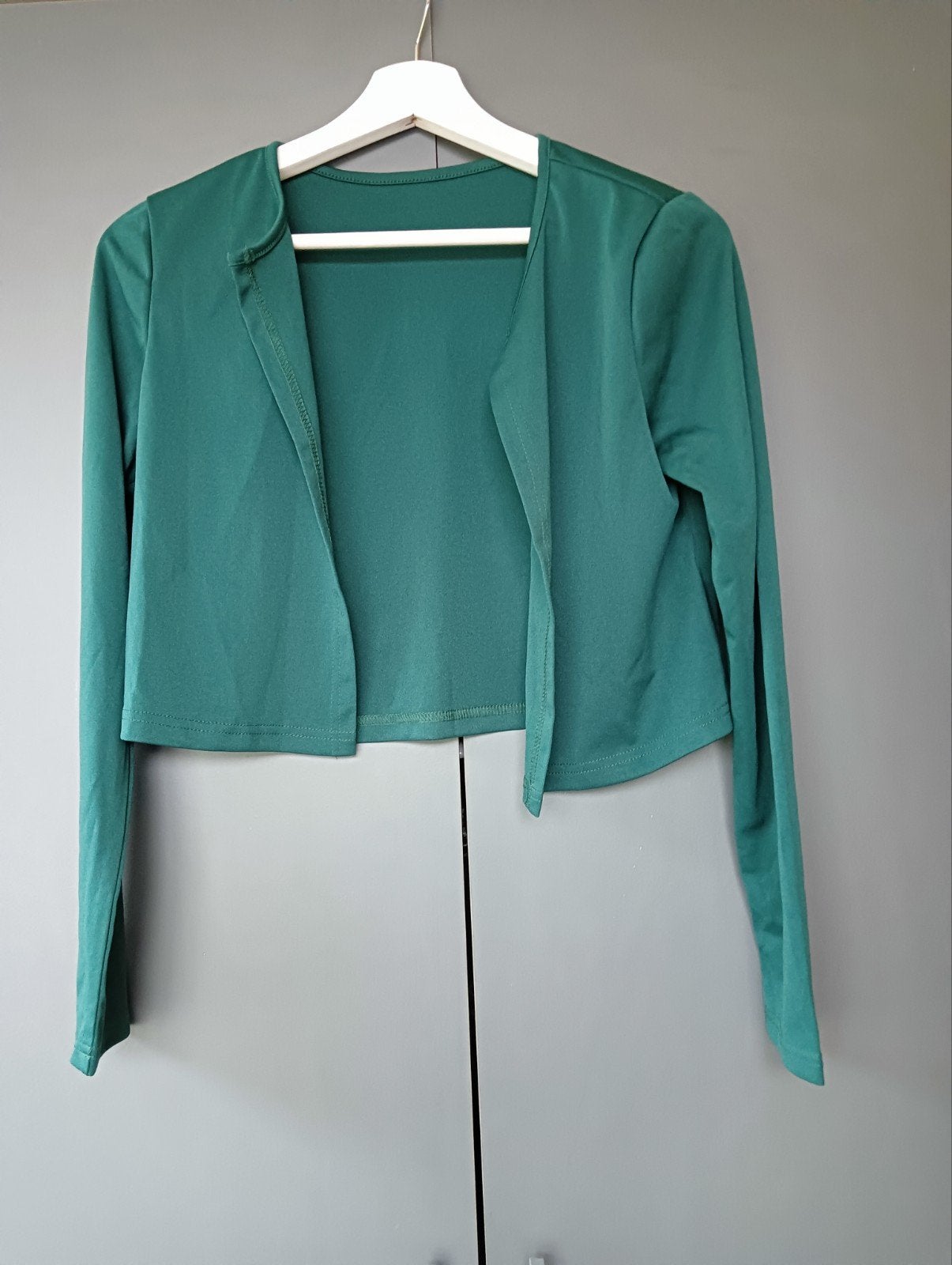 Donkergroen Bolero vestjet S, Kleding | Dames, Ophalen of Verzenden, Maat 36 (S), Groen, Onbekend
