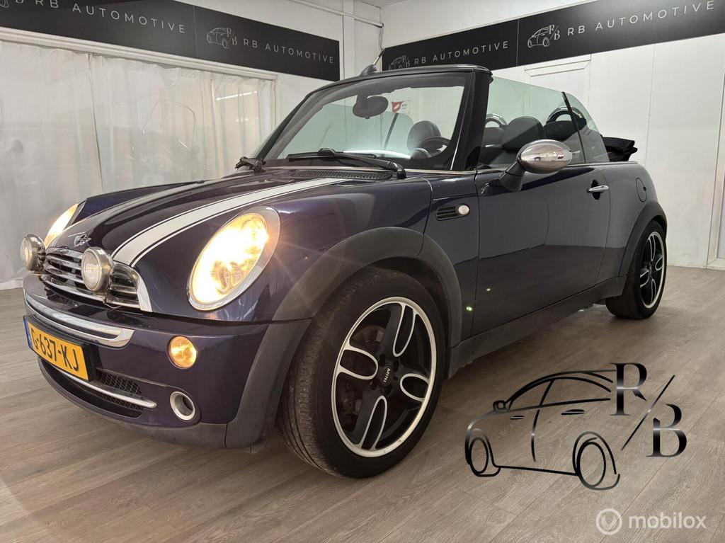 Mini Cabrio 1.6 One ZEER MOOIE AUTO, Auto's, Mini, Gebruikt, Zwart, 4 cilinders, Cabriolet