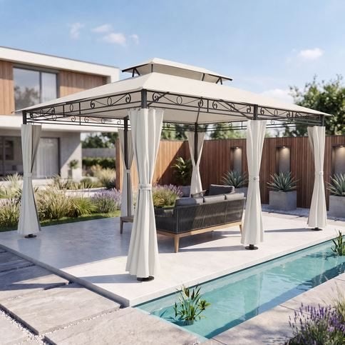 Tuinpaviljoen paviljoen partytent 4x3 m GRATIS BEZORGD!, Verzenden, Minder dan 4 meter, Nieuw, Nvt