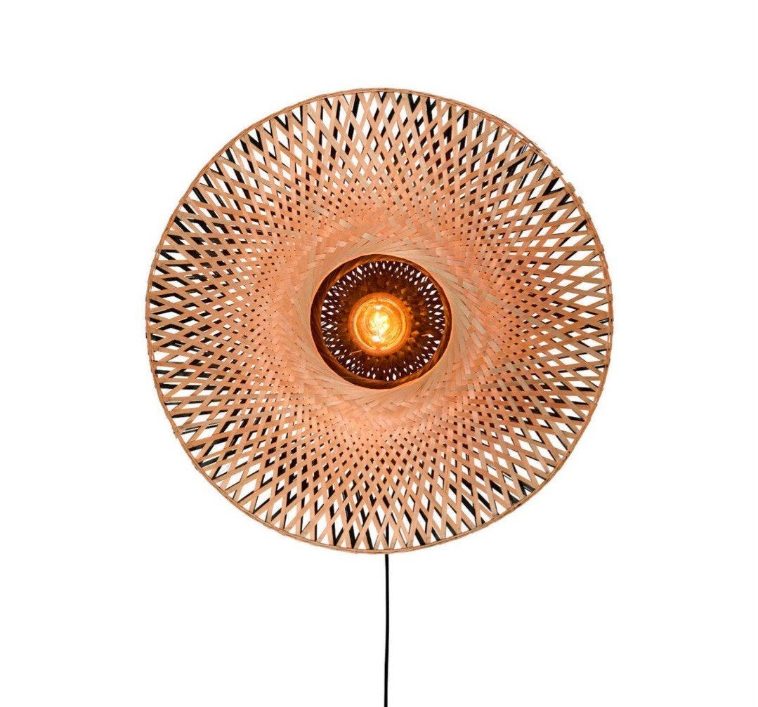 Good&Mojo Kalimantan wandlamp – 2 stuks, Ophalen of Verzenden, Zo goed als nieuw, Wandlamp, E27 (groot)