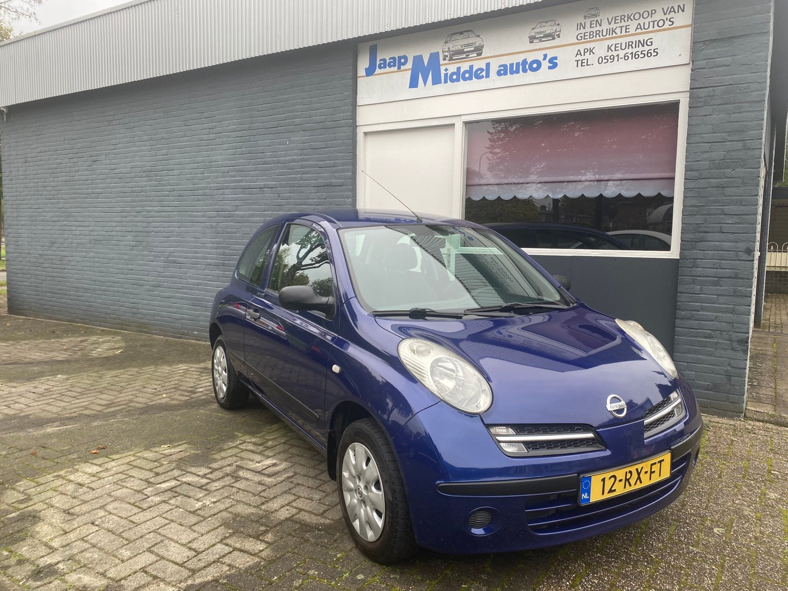 Nissan Micra 1.2 48KW 3DR 2005 Blauw airco, Auto's, 4 cilinders, Blauw, Origineel Nederlands, Handgeschakeld