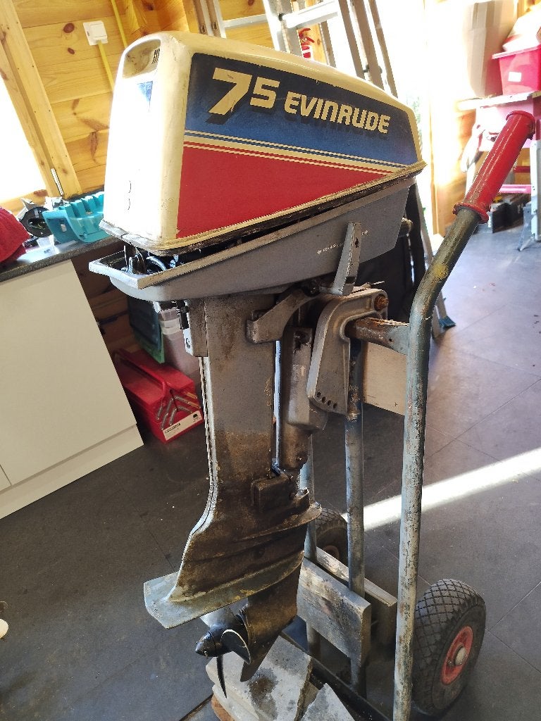 evinrude 7.5pk buitenboordmotor loop sloop opknapper, Ophalen, Gebruikt, Motor en Techniek