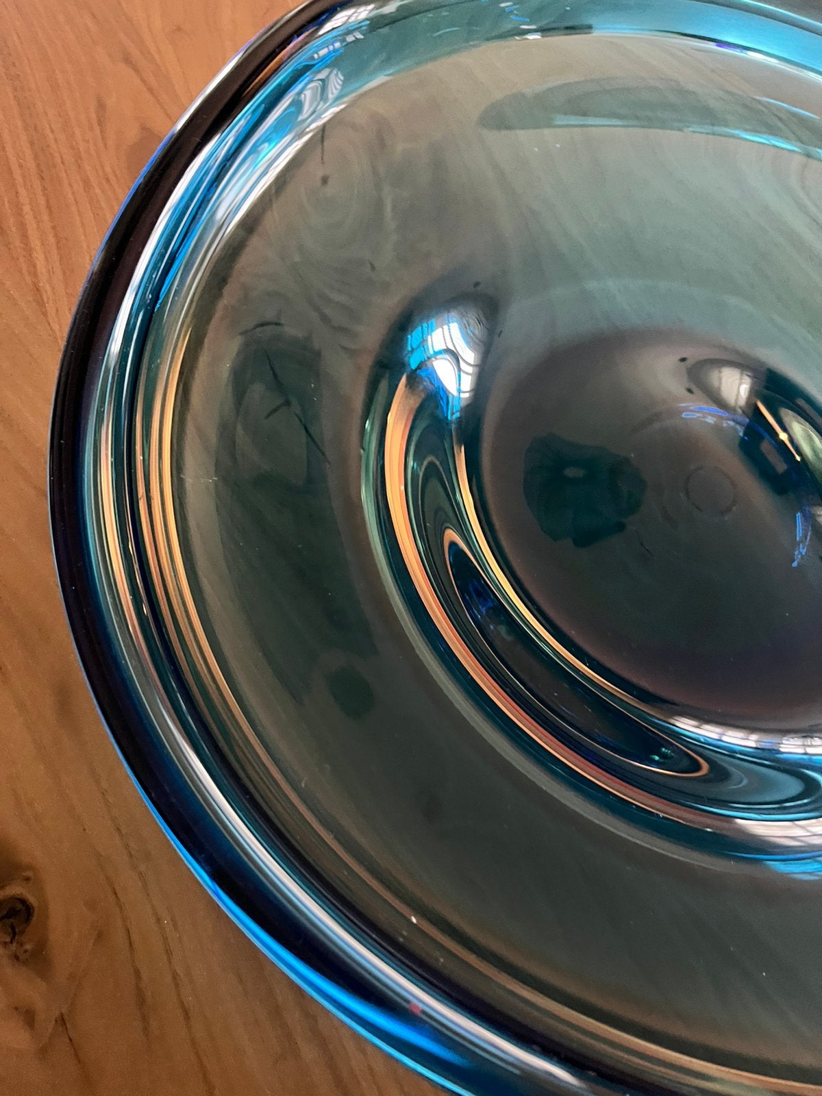 Pols potten schaal eye blauw groot 46 cm verzenden kan ook, Ophalen, Zo goed als nieuw, Rond, Glas