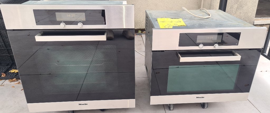 Set Miele Heteluchtoven & Combi-oven met Magnetronfunctie, Ophalen, 45 tot 50 cm, Gebruikt, 60 cm of meer