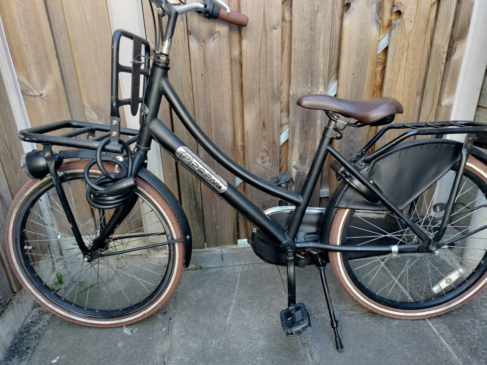 Popal, Cortina U4 16, 22 26 inch Zwart, Fietsen en Brommers, Fietsen | Meisjes, Terugtraprem, Gebruikt, Ophalen of Verzenden, 26 inch of meer