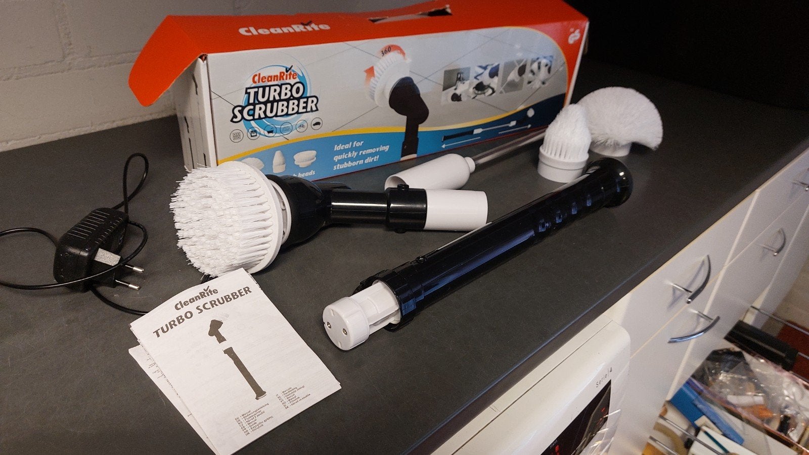 Turbo schrobber met accessoires en telescoopstang, Ophalen of Verzenden, Overige typen